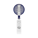 Porta badge retrattile tondo su misura personalizzabile ⌀2 color blu mare terza vista