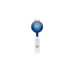Porta badge retrattile tondo su misura personalizzabile ⌀2 color blu mare