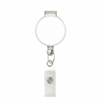 Porta badge retrattile tondo su misura personalizzabile ⌀2.8 color bianco settima vista