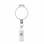 Porta badge retrattile tondo su misura personalizzabile ⌀2.8 color grigio settima vista