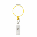 Porta badge retrattile tondo su misura personalizzabile ⌀2.8 color giallo settima vista