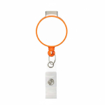 Porta badge retrattile tondo su misura personalizzabile ⌀2.8 color arancione settima vista