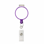 Porta badge retrattile tondo su misura personalizzabile ⌀2.8 color viola settima vista