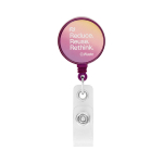 Porta badge retrattile tondo su misura personalizzabile ⌀2.8 color viola