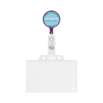 Porta badge retrattile tondo su misura personalizzabile ⌀2.8 color viola