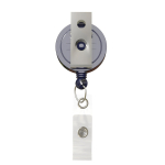 Porta badge retrattile tondo su misura personalizzabile ⌀2.8 color blu oltremare terza vista