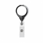 Porta badge su misura retrattile tondo personalizzabile ⌀2.5 color nero settima vista