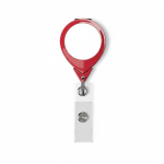 Porta badge su misura retrattile tondo personalizzabile ⌀2.5 color rosso settima vista