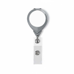 Porta badge su misura retrattile tondo personalizzabile ⌀2.5 color grigio settima vista