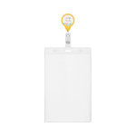 Porta badge su misura retrattile tondo personalizzabile ⌀2.5 color giallo