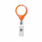 Porta badge su misura retrattile tondo personalizzabile ⌀2.5 color arancione settima vista
