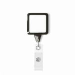 Porta badge su misura retrattile quadrato personalizzabile color nero settima vista