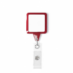 Porta badge su misura retrattile quadrato personalizzabile color rosso settima vista