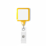 Porta badge su misura retrattile quadrato personalizzabile color giallo settima vista