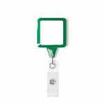 Porta badge su misura retrattile quadrato personalizzabile color verde bottiglia settima vista