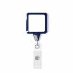 Porta badge su misura retrattile quadrato personalizzabile color blu mare settima vista