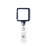 Porta badge su misura retrattile quadrato personalizzabile color blu oltremare settima vista