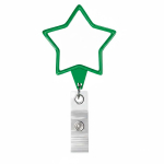 Porta badge retrattile su misura a forma di stella color verde bottiglia settima vista