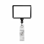 Porta badge retrattile su misura a forma rettangolare color nero settima vista