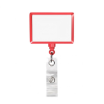 Porta badge retrattile su misura a forma rettangolare color rosso settima vista