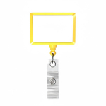 Porta badge retrattile su misura a forma rettangolare color giallo settima vista