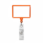 Porta badge retrattile su misura a forma rettangolare color arancione settima vista