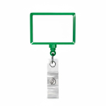 Porta badge retrattile su misura a forma rettangolare color verde bottiglia settima vista