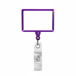 Porta badge retrattile su misura a forma rettangolare color viola settima vista