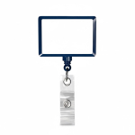 Porta badge retrattile su misura a forma rettangolare color blu oltremare settima vista