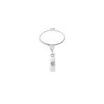 Porta badge retrattile su misura a forma ovale color bianco settima vista