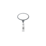 Porta badge retrattile su misura a forma ovale color grigio settima vista