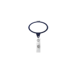 Porta badge retrattile su misura a forma ovale color blu mare settima vista
