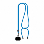 Lanyard regolabile su misura in poliestere per smartphone color blu settima vista