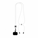 Lanyard regolabile su misura in poliestere per smartphone color bianco settima vista