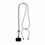 Lanyard regolabile su misura in poliestere per smartphone color grigio settima vista