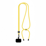 Lanyard regolabile su misura in poliestere per smartphone color giallo settima vista