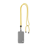 Lanyard regolabile su misura in poliestere per smartphone color giallo