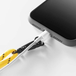 Lanyard regolabile su misura in poliestere per smartphone color giallo quinta vista
