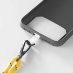 Lanyard regolabile su misura in poliestere per smartphone color giallo quinta vista