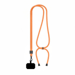 Lanyard regolabile su misura in poliestere per smartphone color arancione settima vista