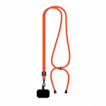 Lanyard regolabile su misura in poliestere per smartphone color rosso scuro settima vista