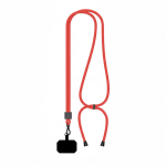 Lanyard regolabile su misura in poliestere per smartphone color granata settima vista