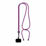 Lanyard regolabile su misura in poliestere per smartphone color viola settima vista