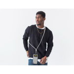Lanyard bicolore regolabile su misura in RPET per smartphone color bianco