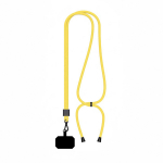 Lanyard bicolore regolabile su misura in RPET per smartphone color giallo settima vista