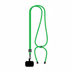Lanyard bicolore regolabile su misura in RPET per smartphone color verde settima vista