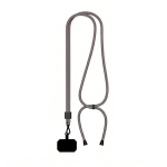 Lanyard bicolore regolabile su misura in RPET per smartphone color grigio scuro settima vista
