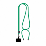 Lanyard bicolore regolabile su misura in RPET per smartphone color verde bottiglia settima vista