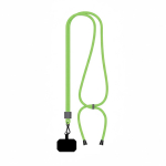 Lanyard bicolore regolabile su misura in RPET per smartphone color verde mela settima vista