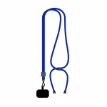 Lanyard bicolore regolabile su misura in RPET per smartphone color blu elettrico settima vista